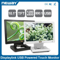 10.1 inch 1280x800 IPS Panel LCD Monitor, Wonderful USB LED Display, 5-wires resistive touch